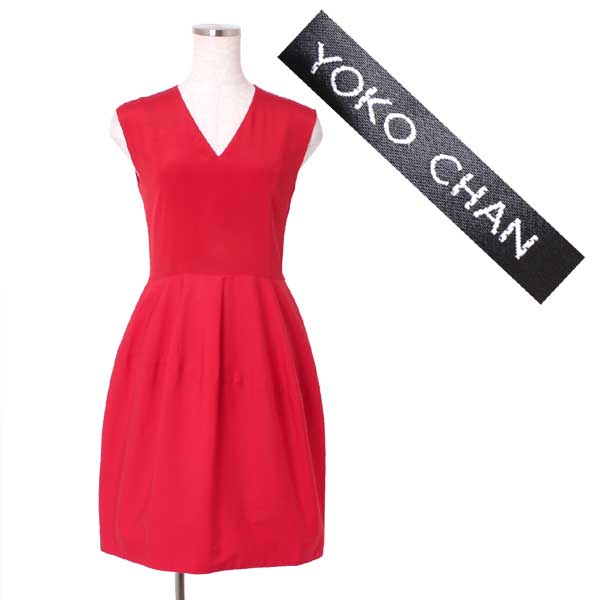 YOKO CHAN No-sleeve V-neck Balloon Dress YOKO CHAN No-sleeve V-neck Balloon Dress
