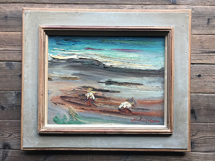 加賀孝一郎 油絵 風景画 額入り[横57.6cm×縦48.5cm] 油彩 絵画 美術品