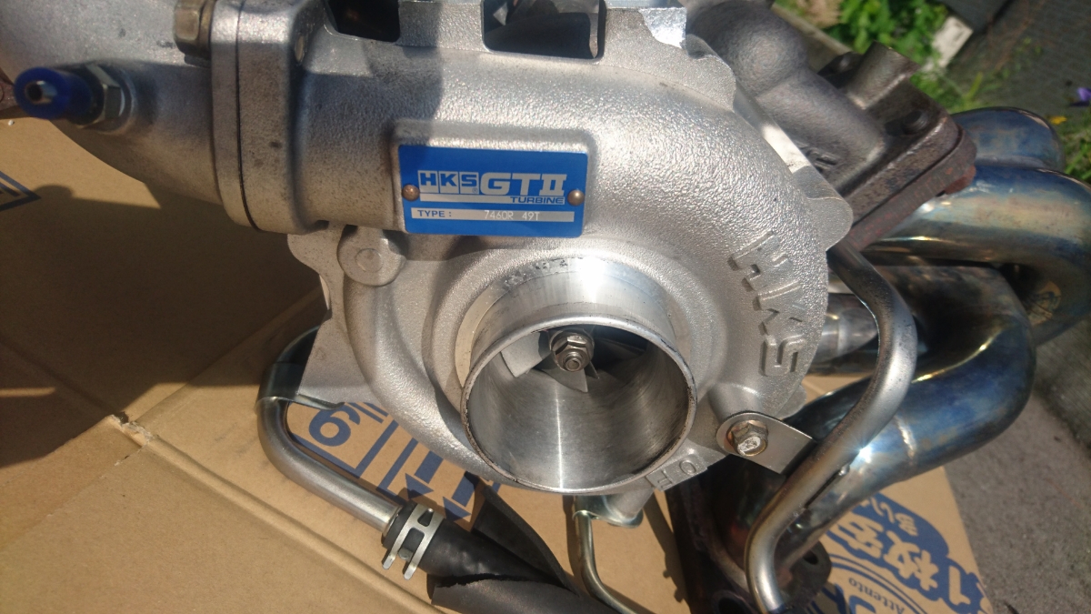 ランエボ9で使用 HKS 7460RGT2タービン エキマニ タービンアウトレット