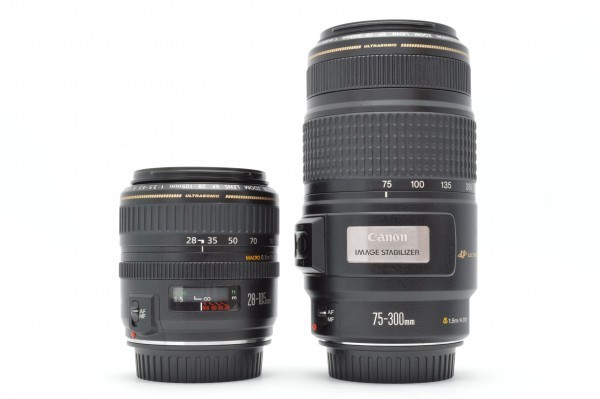  Canon キヤノン ZOOM LENS EF 28-105mm F3.5-4.5 II USM + 75-300mm F4-5.6 IS ズームレンズ2本セット EFマウント 望遠ズーム(キヤノン)｜売買されたオークション情報、yahooの商品情報をアーカイブ公開 - オーク キヤノン