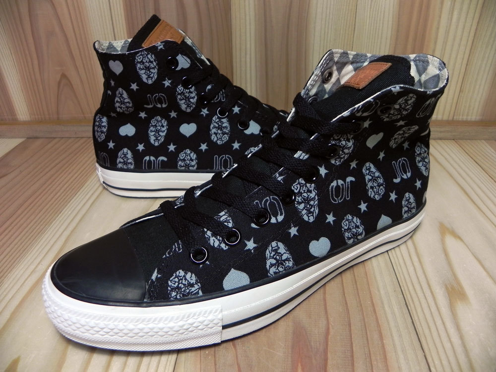 ★CONVERSE ジョジョの奇妙の冒険 オールスター HI ALL STAR 黒×白 26.5cm 美品 Used 検 ファントムブラッド 石仮面 JOJO