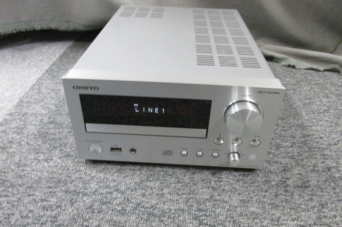 ONKYO CR-N755 ネットワークCDレシーバー(シルバー) ジャンク品 □ONKYO ネットワークCDレシーバー CR-N755 シルバー ジャンク扱い