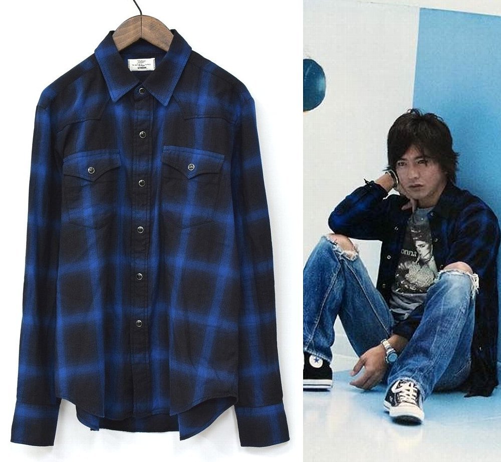 キムタク着】16AW Rags McGREGOR ラグスマックレガー OMBRE CHECK RC 