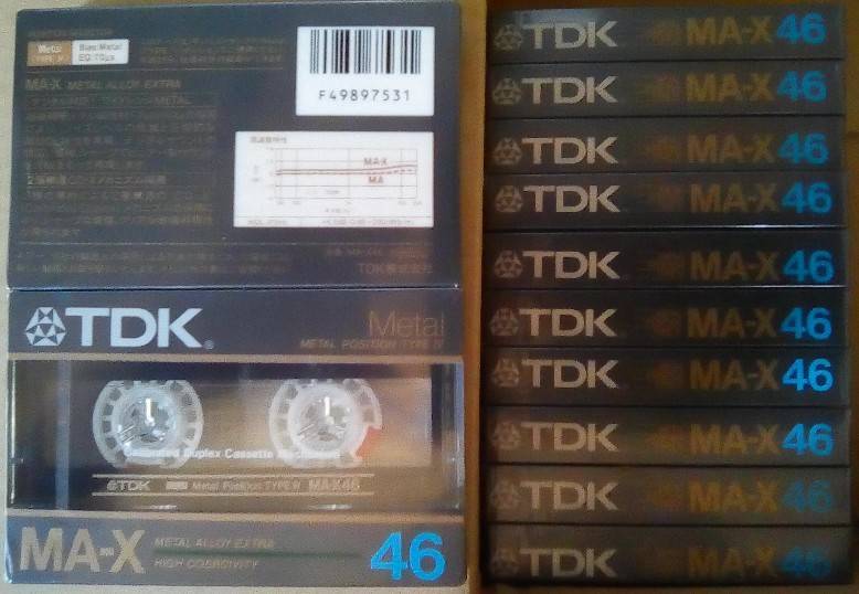 TDK MA-X メタル カセットテープ 46分 12本