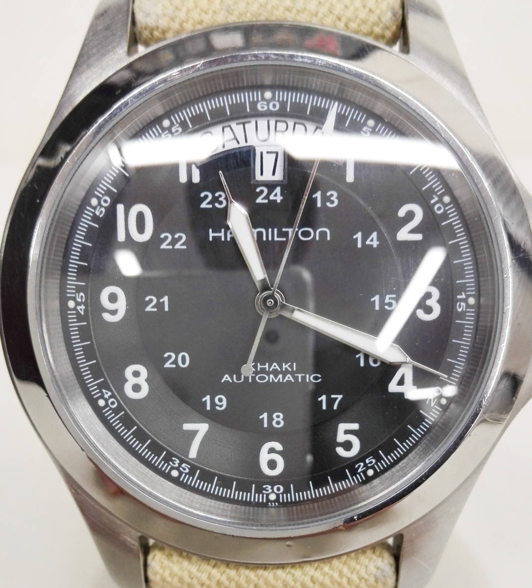 ハミルトン カーキキング 自動巻き デイデイト H644550 裏スケ HAMILTON ハミルトン カーキキング Khaki デイデイト オートマチック