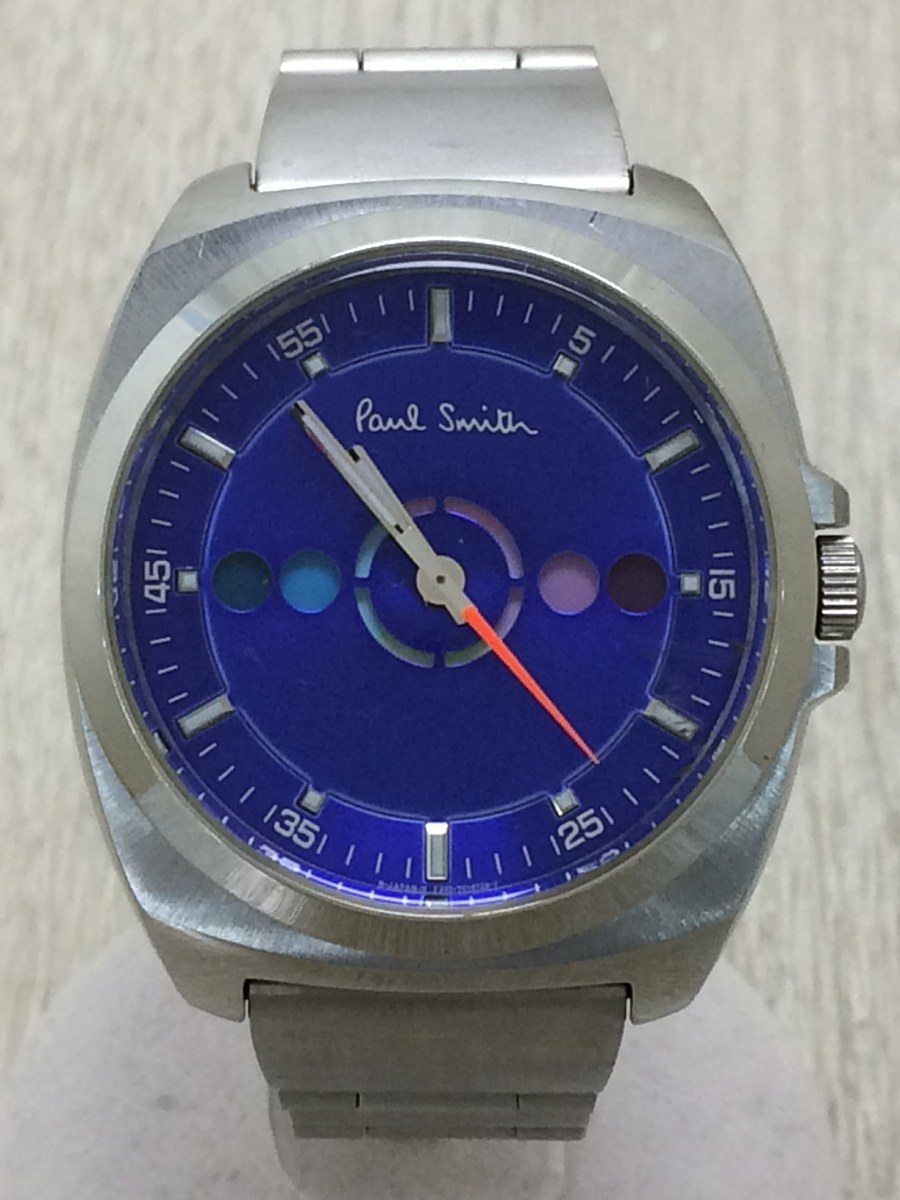 Paul Smith◇GN-4－S/クォーツ腕時計/アナログ/BLU/SLV/箱有/セカスト 
