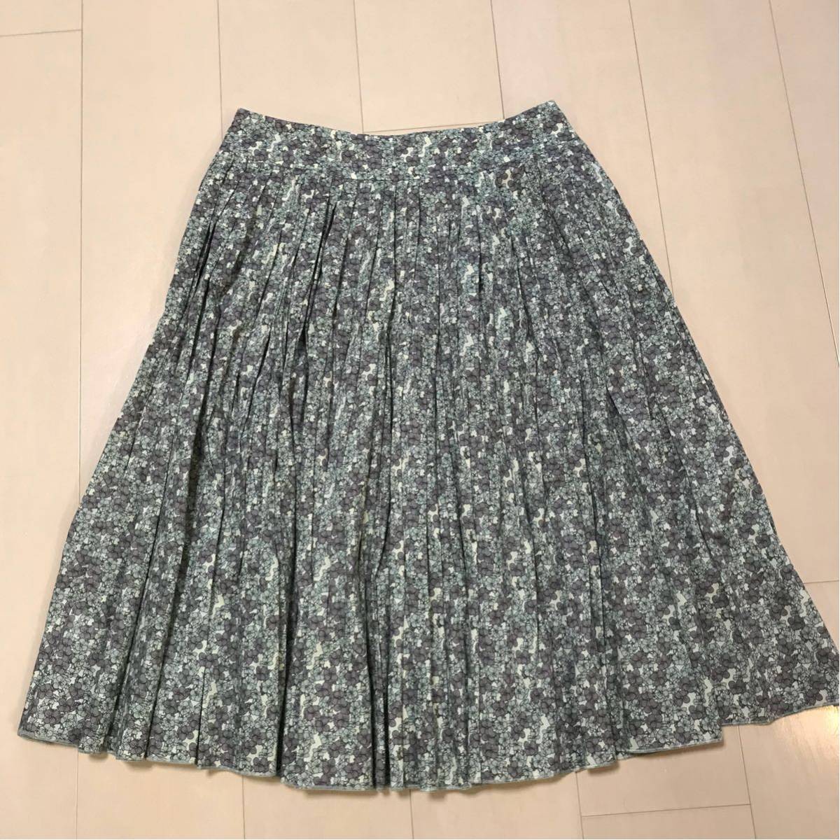 美品】＆ 伊藤まさこ スカート チェックアンドストライプの布 