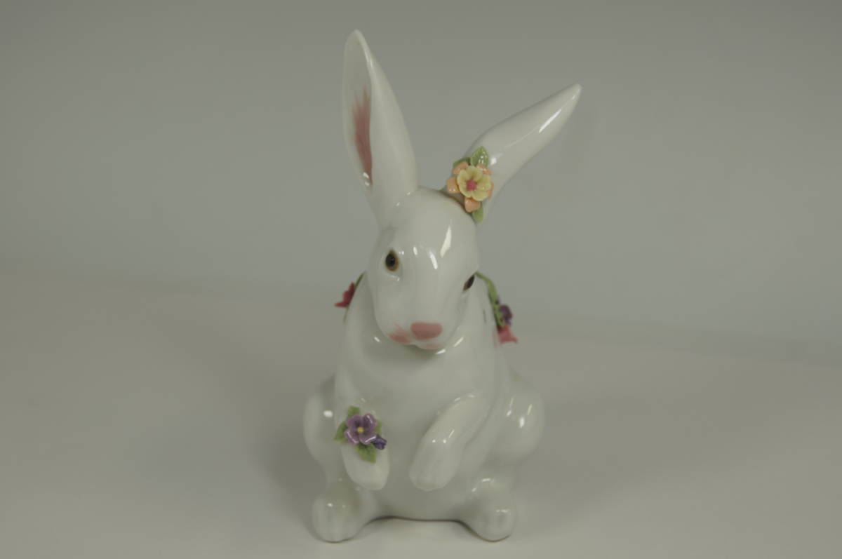 新品】Lladro ウサギの置物 陶器製 元箱付き