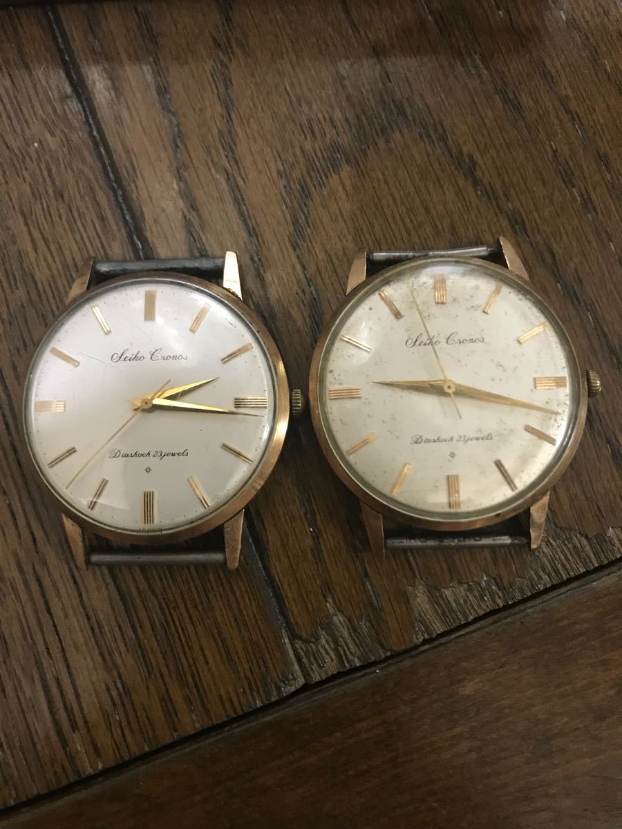 稼働手巻き、セイコー クロノス二点 セイコー SEIKO クロノス 手巻 795