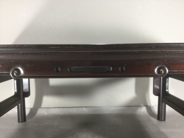 唐木 紫檀 花台 中国美術 飾台 香炉台 透彫刻 高卓 高54cm 盆栽
