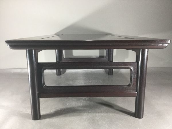 唐木 紫檀 花台 中国美術 飾台 香炉台 透彫刻 高卓 高54cm 盆栽