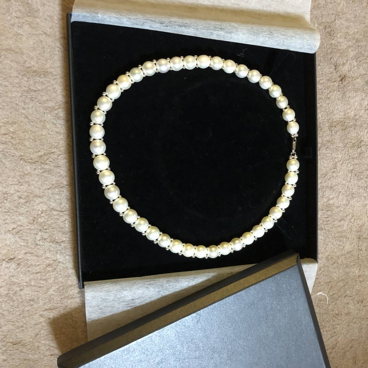 未使用 保管品 新品☆ シルバー SV925 パール ネックレス 箱あり 詳細 