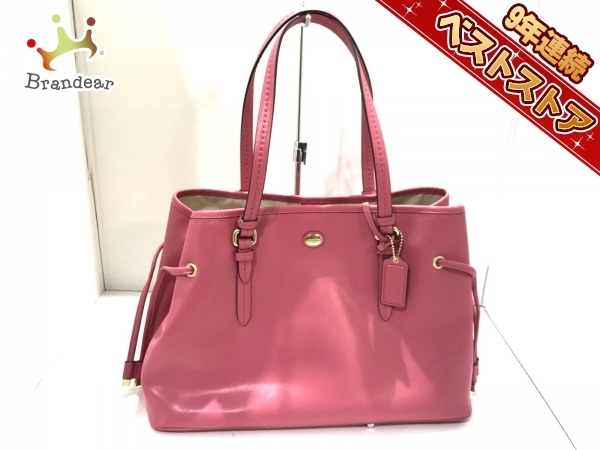 新作入荷，品質保証 コーチ COACH バッグ トートバッグ レザー ピンク F29362 ドローストリング キャリーオール(トートバッグ)｜売買されたオークション情報、yahooの商品情報をアーカイブ公開 - オークファン かばん、バッグ