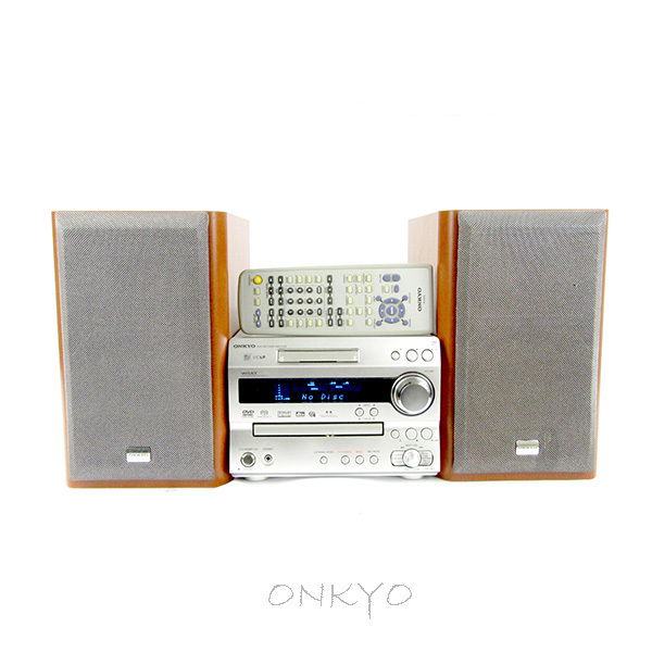 ONKYO FR-UN7 DVD⁄CD⁄MDチューナーアンプシステム リモコンあり ペア