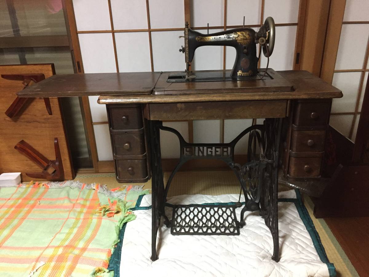 SINGER シンガーミシン アンティーク 足踏みミシン 網目脚 ミシン