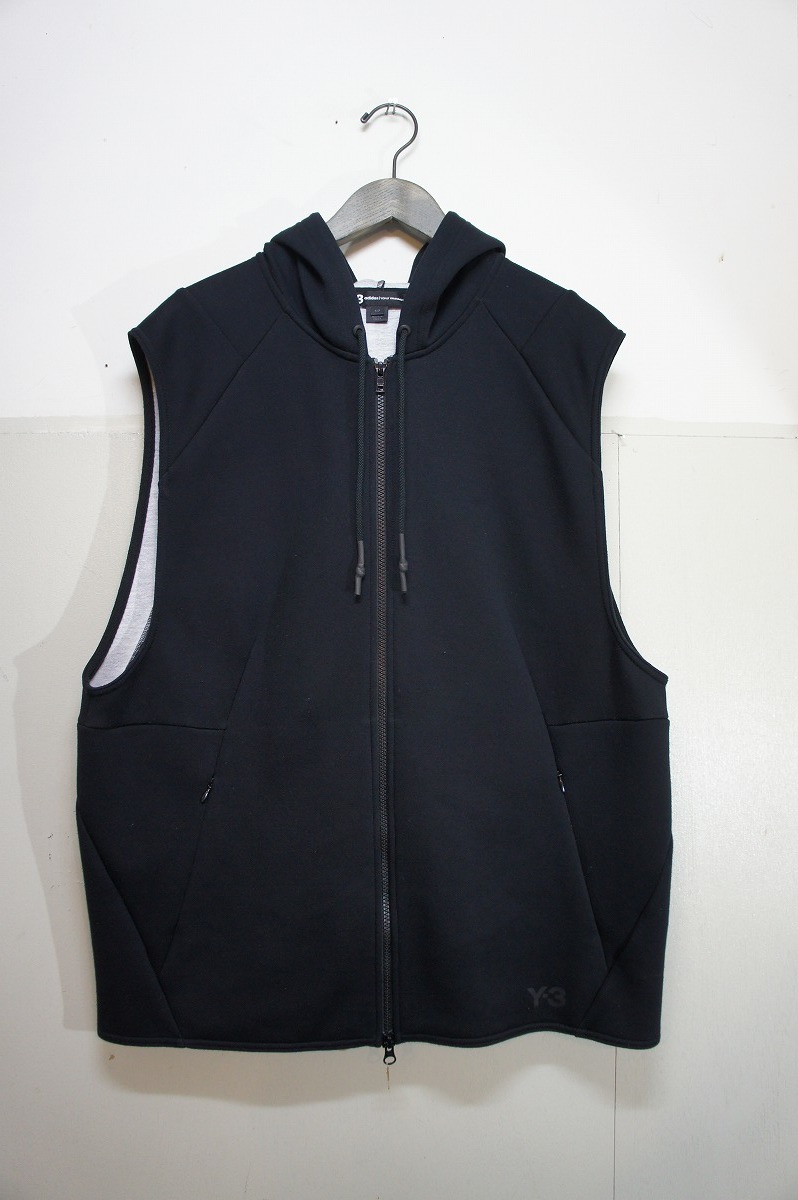 【100%新品，SALE】 国内正規 Y-3 ワイスリー BR1654 SLEEVELESS HOODIE ノースリーブ ジップ パーカー S 黒 adidas yohji yamamoto 727I(パーカ)｜売買されたオークション情報、yahooの商品情報をアーカイブ公開 - オークファン 男性用