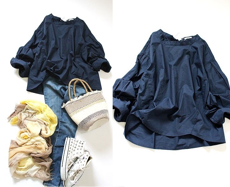 新品タグ付き　le.coeur blanc　バックリボンワイドお袖ゆるブラウス♪
