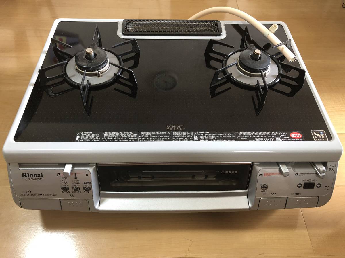 A5492NU 【美品】ガステーブル リンナイ RTS62WKR-L 12年製 Rinnai 左 