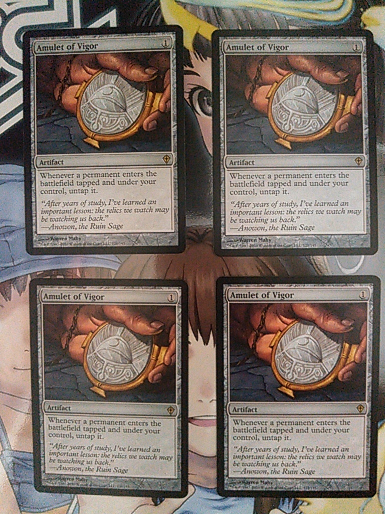 精力の護符 【英語版】 4枚セット mtg 精力の護符 日本語版×
