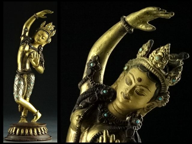 仏像 銅製 チベット仏教 仏教美術 唐物 チベット仏 中国古玩 中国美術