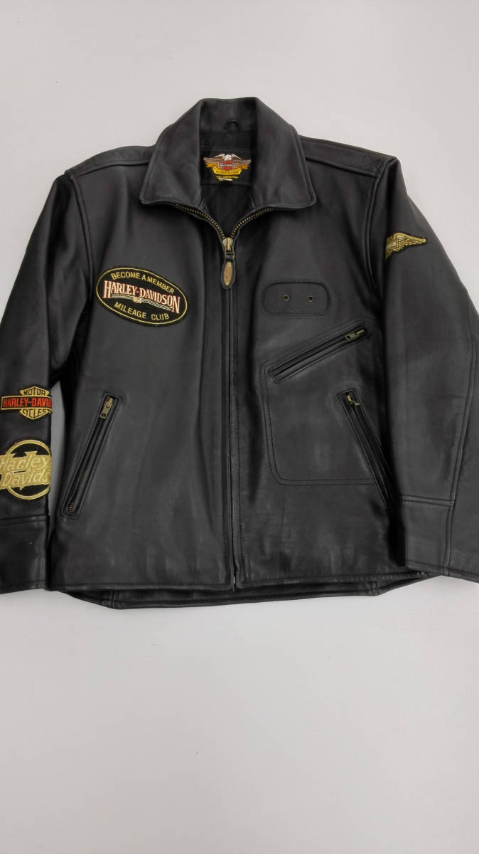 HARLEY DAVIDSON シングルライダースジャケット ブラック Mサイズ