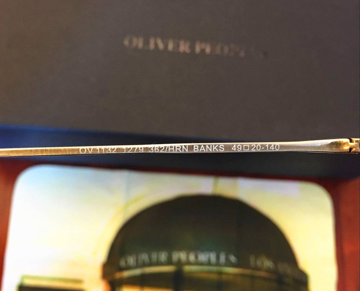 OLIVER PEOPLES BANKS メガネ取扱い店舗｜東京・中目黒 オリバー 