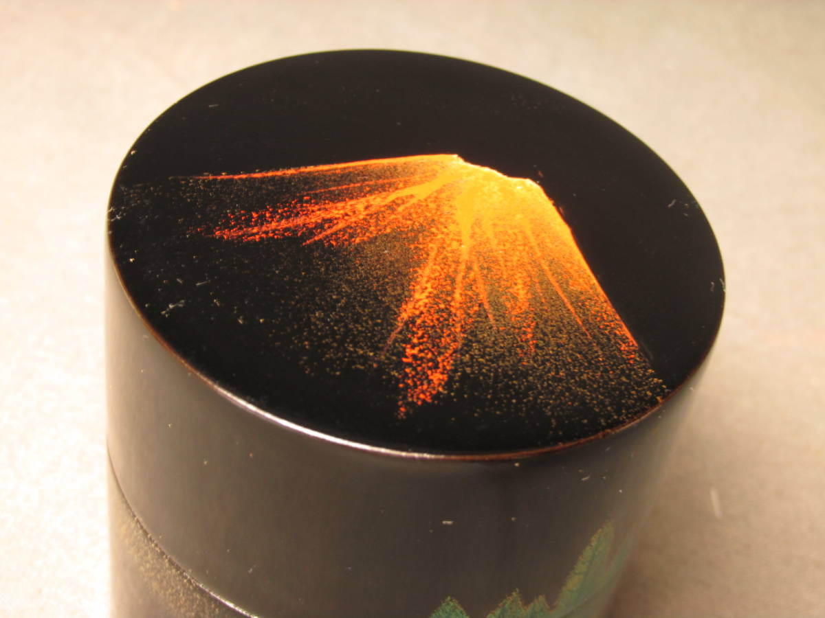 茶道具 棗 中次 赤富士蒔絵 幸峯 共箱 茶道具 棗 - 四君子蒔絵 長