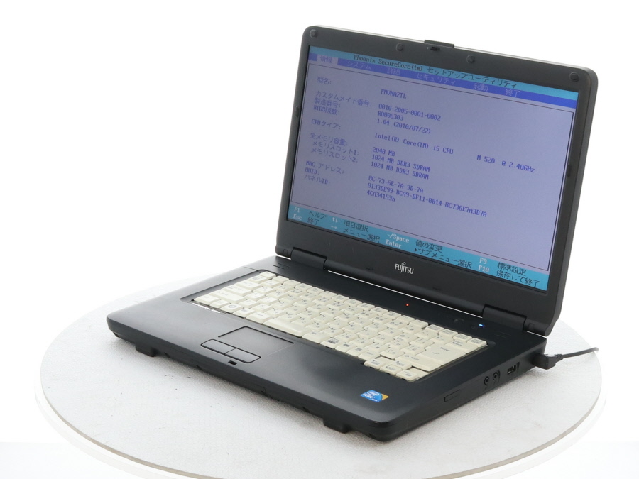 FUJITSU FMVNA2TL LIFEBOOK A550/A Core i5 520M 2.40GHz 2GB□現状品