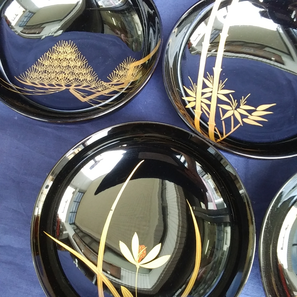 茶道具 懐石道具 五客揃 【琴》茶懐石道具 塗師辻石斎 千筋春秋吸物椀