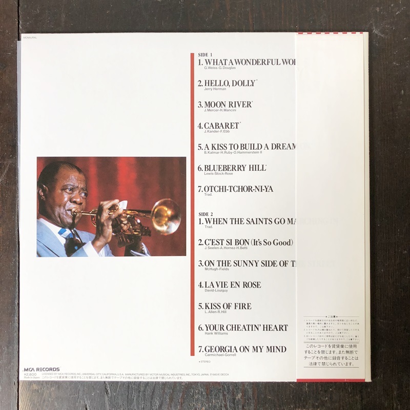 What a Wonderful World. /LOUIS ARMSTRONG ルイ・アームストロング レコード 【247】_2