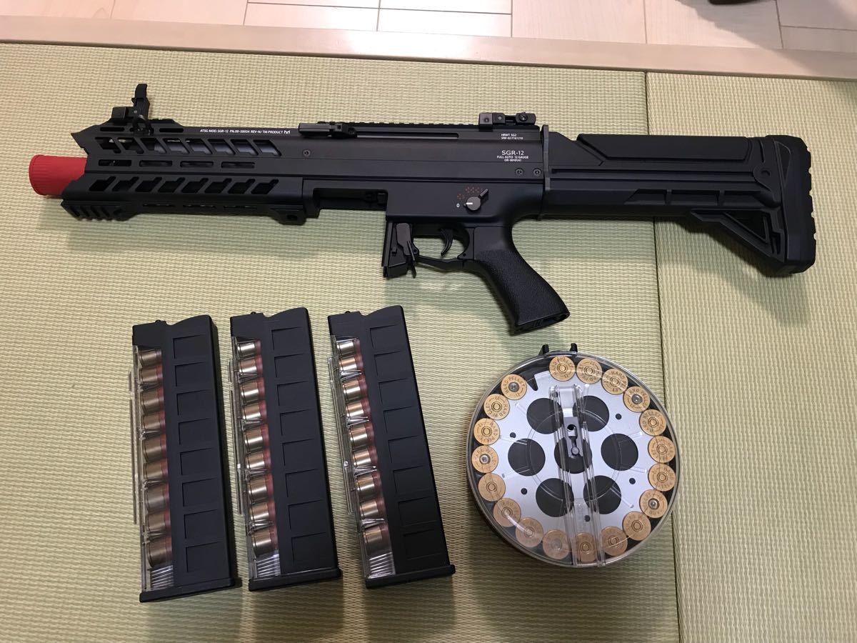 東京マルイ 東京マルイ SGR-12 中古 予備マグ2個 ドラムマグ1個付き SGR-