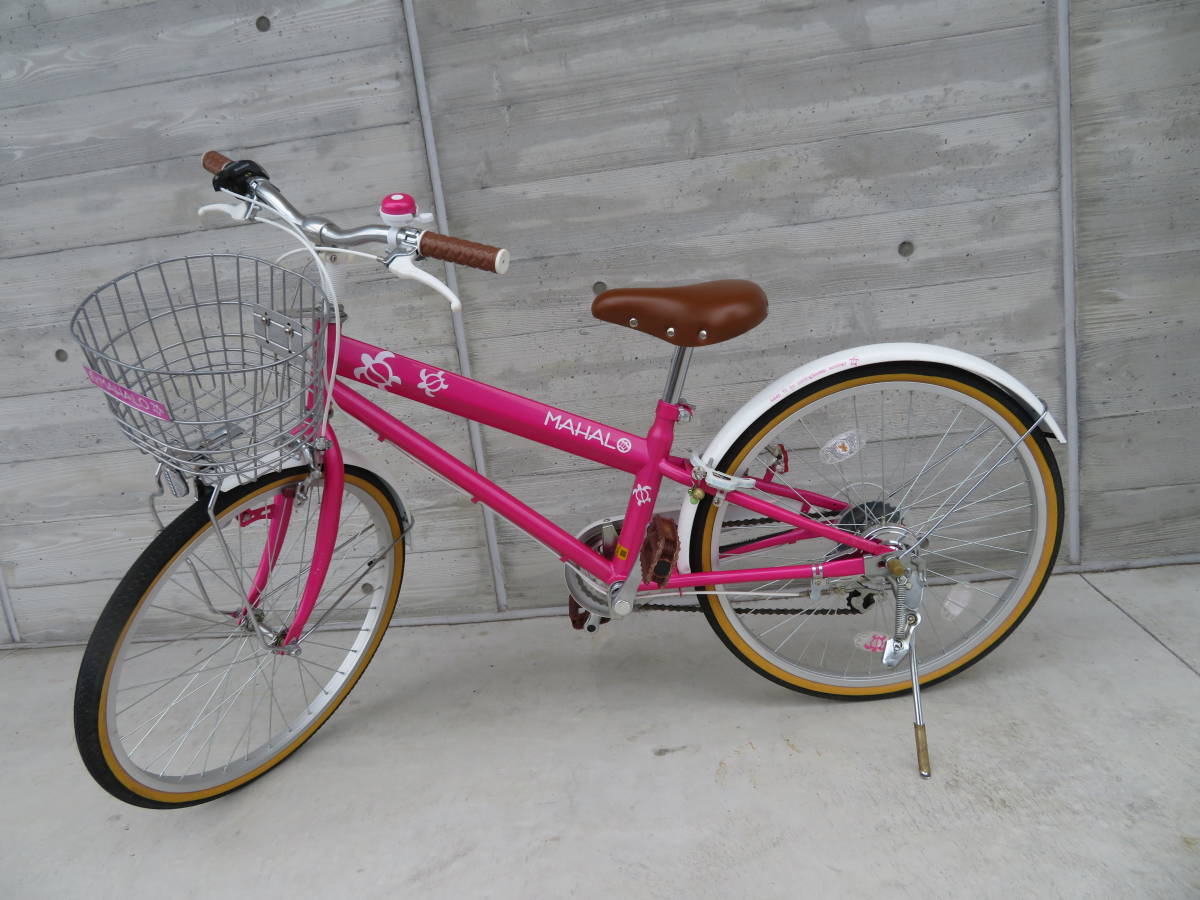 J087☆使用感有り☆子供自転車☆MAHALO☆6段変速☆22
