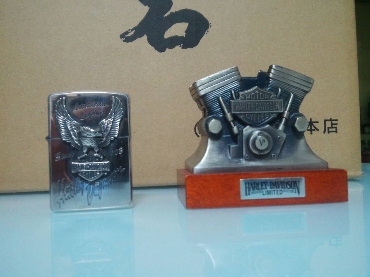ZIPPO ハーレーダビッドソン 台座付き - ハーレー Yahoo!オークション 