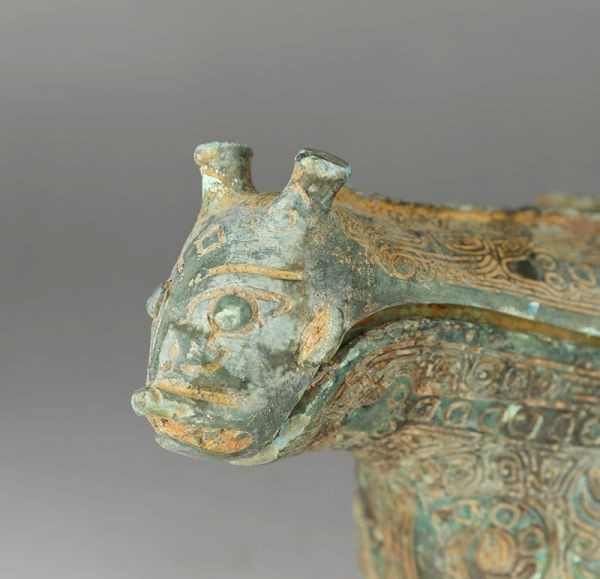 古董品 唐物 中国古美術 西周 時代物 饕餮紋 精彫細工 古銅 青銅盛酒器