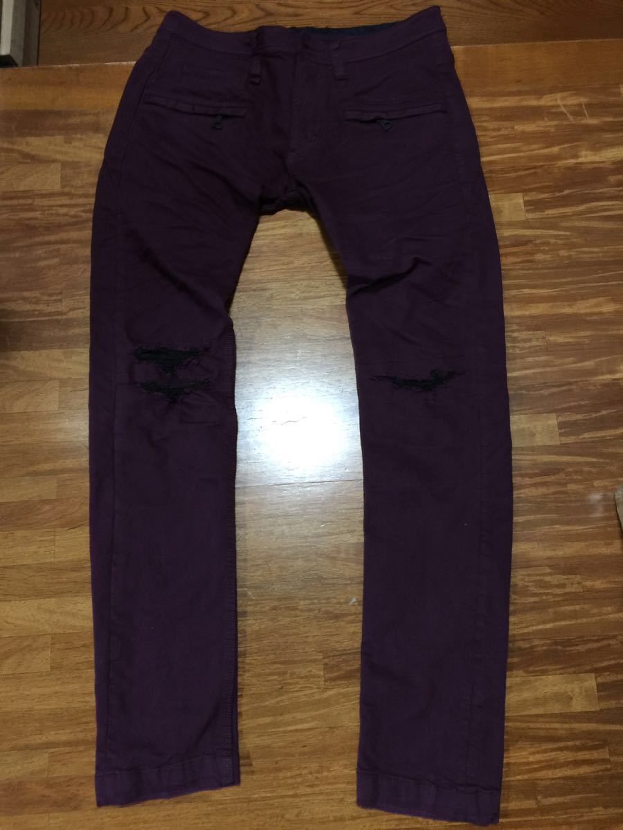 新品！NICOLE RIELABO カモ柄ダメージデニムパンツ48