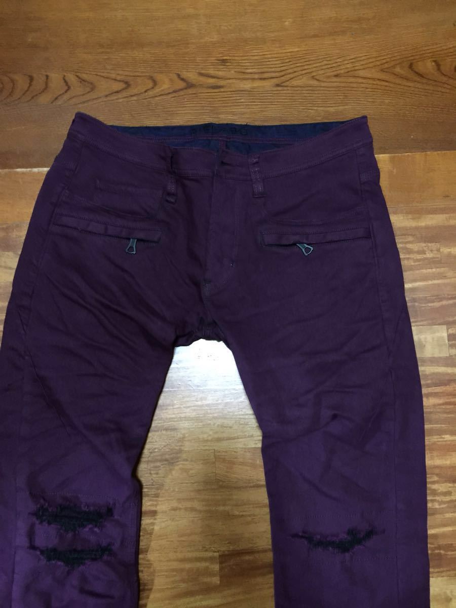新品！NICOLE RIELABO カモ柄ダメージデニムパンツ48