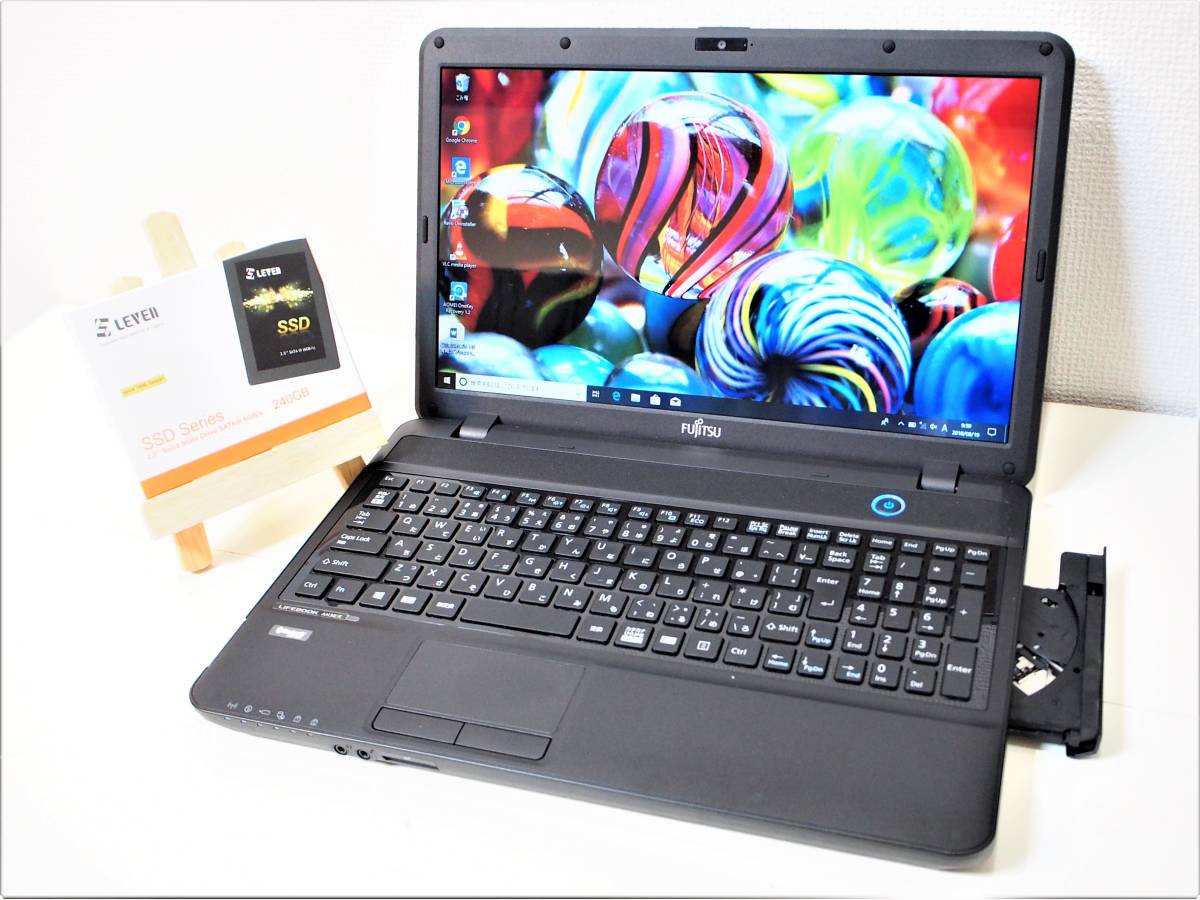 美品 黒【高速カスタマイズ仕様＋最新Win10＆Office】富士通 AH30/K 