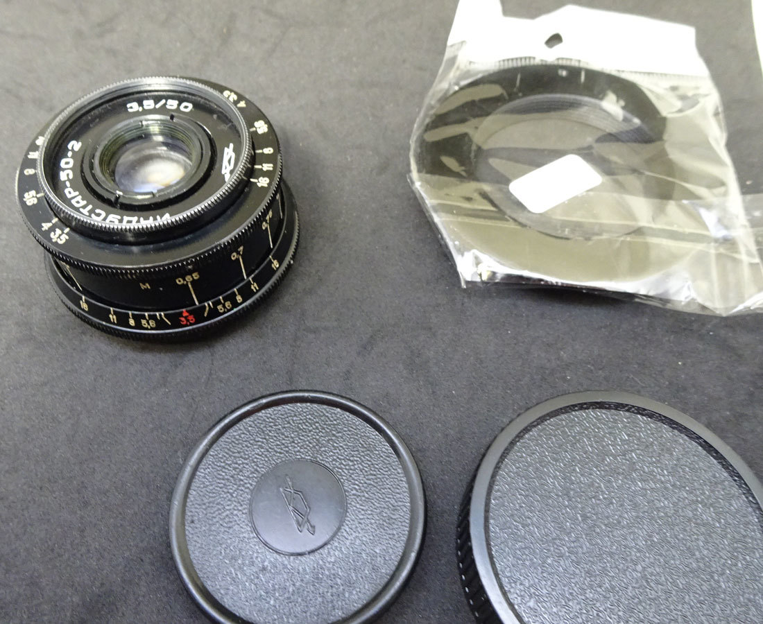 115 美品 パンケーキ インダスター50-2 50mmF3.5アダプタ付 50mm