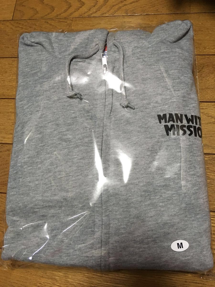 MAN WITH A MISSION クラシックロゴパーカー杢グレー