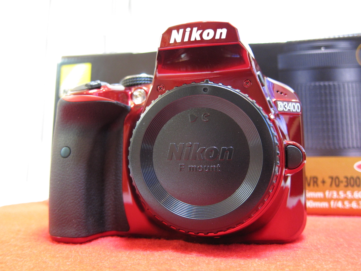 新作，新作登場】 ☆新品 保証あり☆ Nikon D3400 ボディ レッド 9/21購入