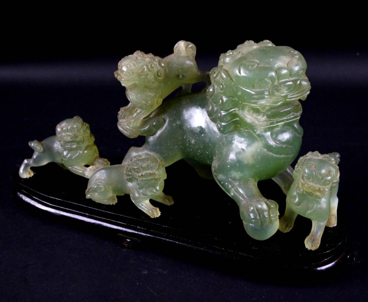 寿山石.芙蓉石.その他の石.珍獣怪獣の龍の透かし彫りの装飾品飾り物.唐