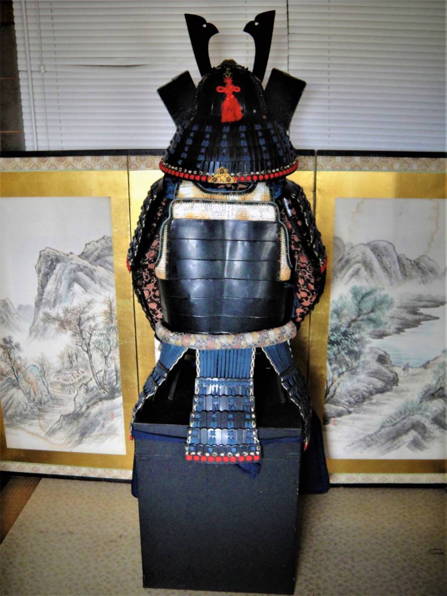 最終値下げ甲冑 等身大 濃紺糸威伊予素懸二枚胴具足 ☆