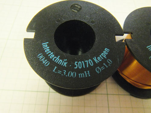 ドイツ、IT社☆空芯コイル　LU62-3.00mH/1.00mm R=1.10　（2個）　オーディオ専用