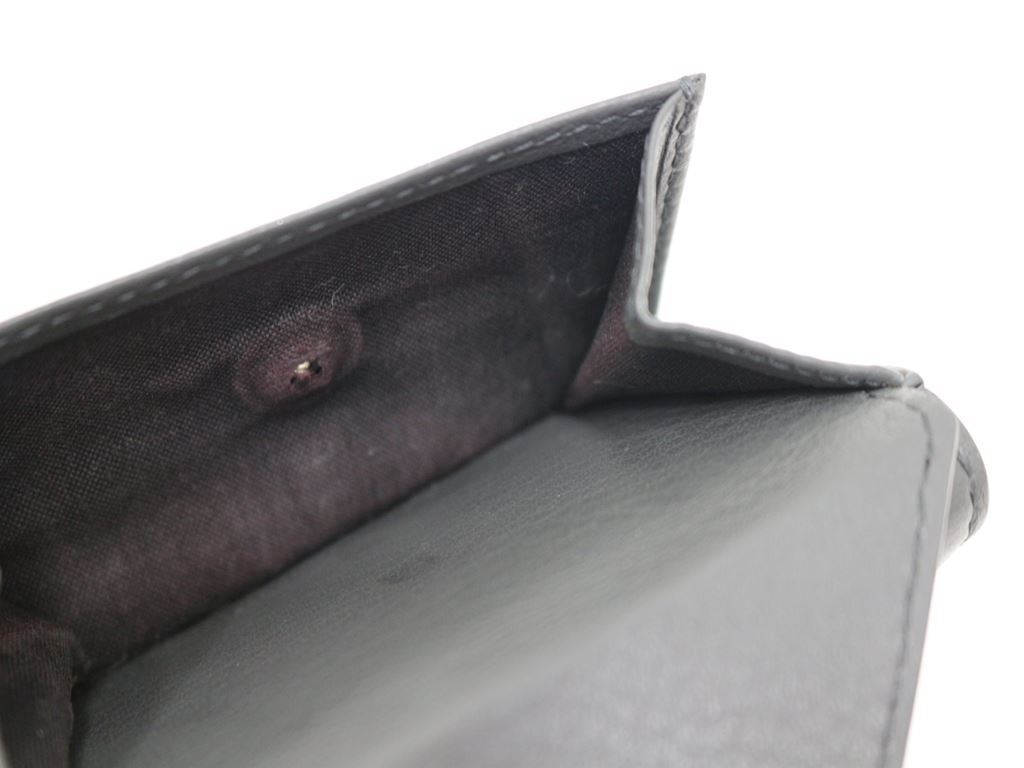 正規良品【バレンシアガ】小銭入れ有り　コンパクト財布　三つ折り　レディース　本革/レザー　グレー系　ミ624