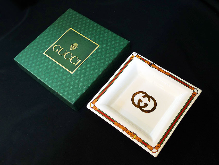 GUCCI ヴィンテージ 灰皿 小物入れ 箱付き オールドグッチ GUCCI