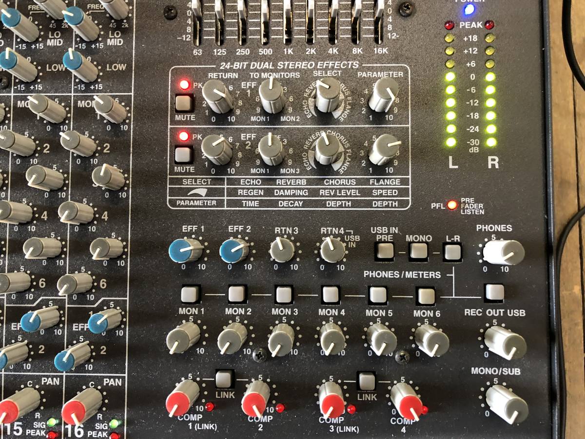 CARVIN C1648-P 人気の4chパワードミキサー／ハードケース付き【訳アリ