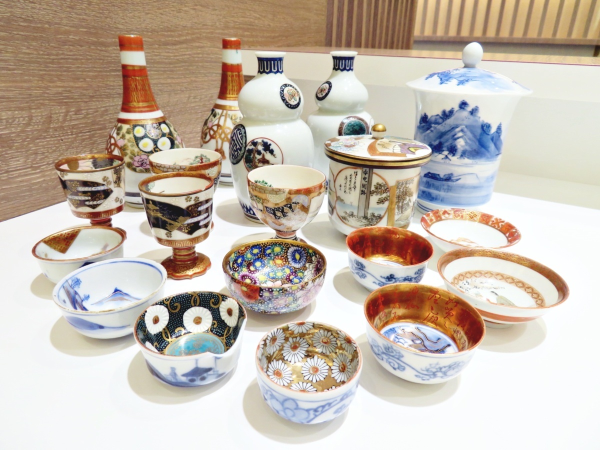 大日堂】九谷焼 酒盃 色絵金彩 猪口各種 ☆ぐい呑み お猪口☆蓋付湯呑