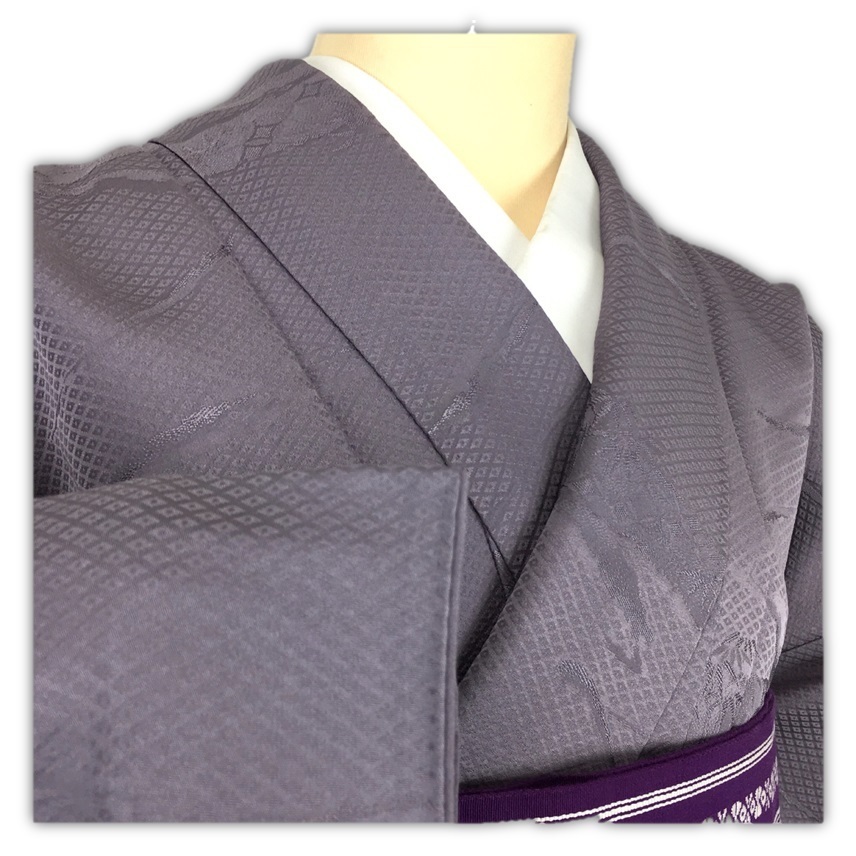 金の蔵屋】 通好みの逸品 しつけ付き 未着用 美品 正絹 色無地 紋無し 
