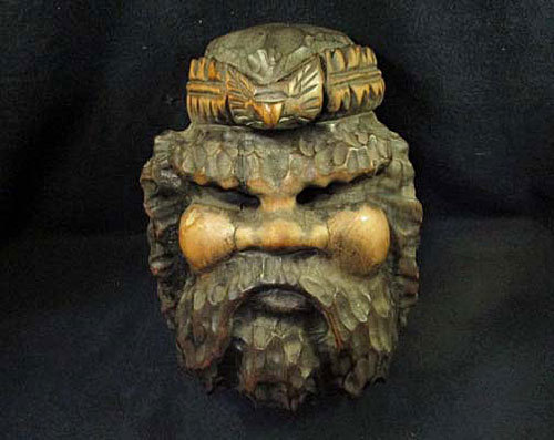 古いアイヌ彫り 木彫彩色 彫りの深い髭顔の アイヌ酋長の面 検 イタ マキリ エムシ イクパスイ 石器須恵器土偶埴輪勾玉翡翠弥生 木工 竹工芸 売買されたオークション情報 Yahooの商品情報をアーカイブ公開 オークファン Aucfan Com