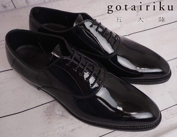 定番，SALE 6.4万 五大陸 日本製 独ワイン ハイマー社 最高峰本革 エナメルレザー ドレスシューズ7.5 黒(26.0cm)｜売買されたオークション情報、yahooの商品情報をアーカイブ公開 - オークファン 26.0cm